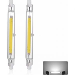 Ampoule LED R7S 118 mm 40 W Blanc froid 6&nbsp;000 K 2&nbsp;000 lm intensit&eacute; variable lin&eacute;aire &agrave; 360 degr&eacute;s. Ampoule LED COB mince R7S 40