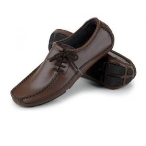 Mocassin Hommes en Cuir Marron - FUNMOON - Nouveau Party Chaussures - Respirant et Adhésif