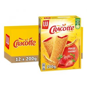 LU - 12 boîtes de Cracotte - Biscottes fourrées à la fraise - (12x200g)