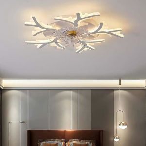 Ventilateur de Plafond - RUMOCOVO - D12 - LED Dimmable - T&eacute;l&eacute;commande APP - Blanc