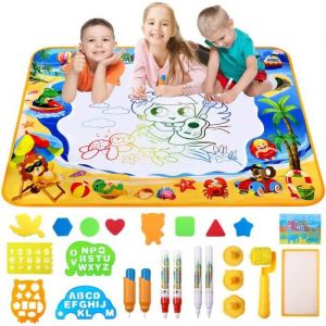 Tapis de dessin - Aquadoodle - 100x70cm - 6 stylos - 8 mod&egrave;les - Jouet &eacute;ducatif