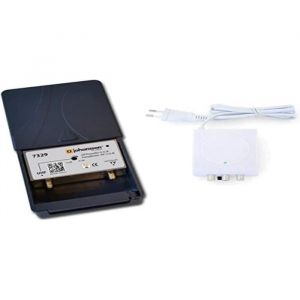 Kit Préamplificateur d’Antenne TV Johansson pour TNT HD avec Filtre 5G-LTE Actif Et avec Alimentation. Kit Pré-Amplificateur A97