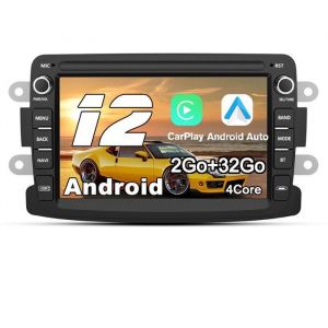 AWESAFE Autoradio Android 13 2Go+32Go pour Renault Dacia Duster Sandero Captur Logan 7  Écran GPS Carplay Android Auto