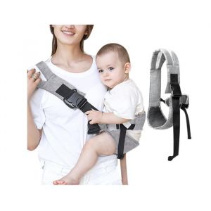 Echarpe de portage bebe Porte b&eacute;b&eacute; Multifonctionnel porte bebe epaule Bandouli&egrave;re r&eacute;glable Portable Convient aux b&eacute;b&eacute;s Gris