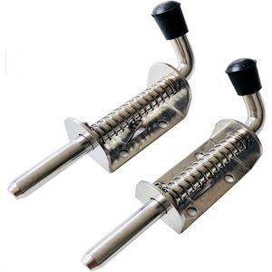 Loquet à ressort 2 pièces loquet à ressort en acier inoxydable 304 verrou de porte à pêne coulissant pour garages portails por