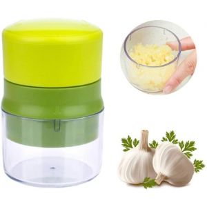 Presse-ailPrime Garlic Press Presse Ail Professionnel CoupeFacile &agrave; Nettoyer et Tr&egrave;s Durable avec Pot de Rangement pour lail