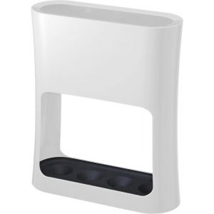 Pied de parasol ovale blanc support robuste pour vos parasols