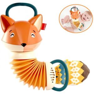 Jouet d&eacute;veil musical - AMOUNE - Renard Accord&eacute;on - Blanc - 12 mois - Int&eacute;rieur - Piles - B&eacute;b&eacute; - Mixte