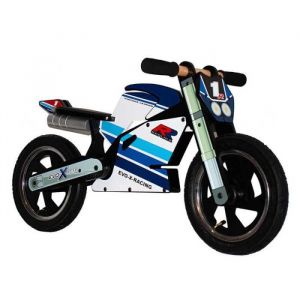 Draisienne en bois - Kiddimoto - Look Suzuki GSXR Replica - Mixte - Bleu - Enfant