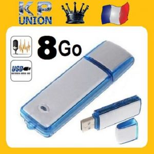 SIMPLISIM: MINI DICTAPHONE USB ENREGISTREUR VOCAL  DISCRET AUDIO MICRO ESPION CLE FLASH *8GO*