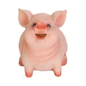 Tirelire en forme de cochon mignon petite boîte à monnaie en résine cadeau pour enfants garçons et filles