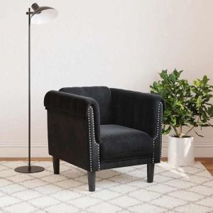 Canap&eacute;-chaise JILI CHIC Fauteuil Simple - Pour 1 PERSONNE - noir velours 80x77x74 cm JJ6