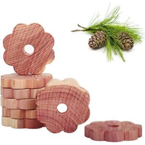 20PCS Anneaux de C&egrave;dreBois de c&egrave;dre Anti-Mites NaturelAnti Mites V&ecirc;tementspour &eacute;tag&egrave;res &agrave; ChaussuresArmoires de Rangement(A)