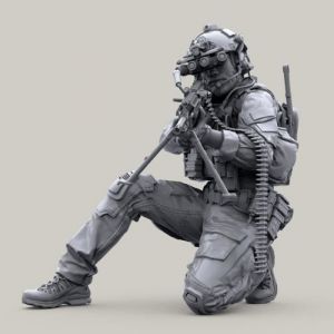 Figurine en r&eacute;sine des Forces sp&eacute;ciales am&eacute;ricaines-MARSOC soldat moderne en Action avec lunettes de Vision