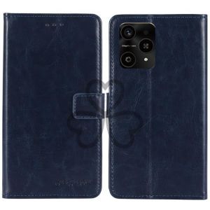 TienJueShi Classique Coque Antichoc en cuir PU Cover Case Housse pour Logicom Lunar 6 inch Étui Couverture Bleu foncé