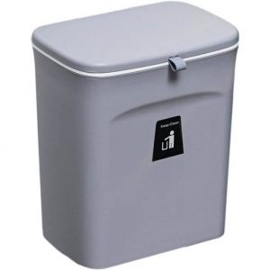 Poubelle Suspendue avec Couvercle Coulissant  Poubelle Suspendue pour Porte darmoire de Cuisine avec Couvercle  Poubelle fi[796]