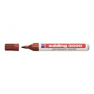 Marqueur permanent - edding - 3000 - Marron - 1.5-3 mm - Indélébile - Pointe ogive
