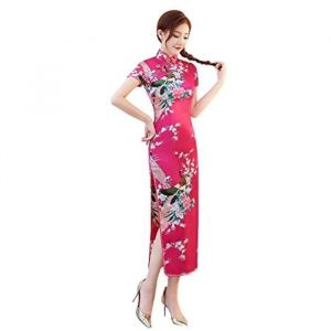 Robe JV0EW Style chinois Qipao pour robe longue plus la taille Cheongsam robe de soirée Qipao pour mariage Taille-46