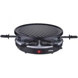 WEASY LUGA60  - Appareil à raclette et grill 4 personnes - 900W - Revêtement anti-adhésif - 30x30cm - Plaque amovible