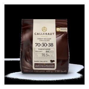 Callebaut Chocolat noir en gouttes 70% de cacao sac de 400 grammes