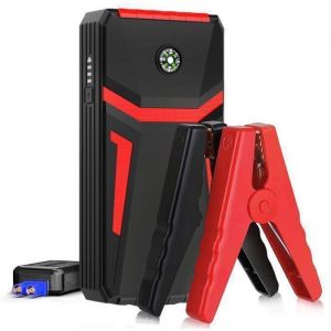 Booster Batterie Voiture-D&eacute;marreur de Voiture -12V-1000A-12800mAh-60L Essence/40L Diesel-avec Pinces S&eacute;curit&eacute; Intelligentes