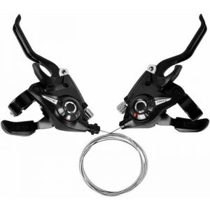 Manettes VTT 3x7 vitesses - Câbles inox 1.2mm inclus - Compatible Shimano/SRAM - Poignées ergonomiques composite