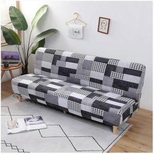 Housse de Canap&eacute; - XVX - Housse Futon 2-3 Places Microfibre Imprim&eacute;e Pliable Sans Accoudoirs 160-185cm Couleur #36