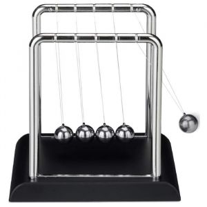Newton PenduleBalancier NewtonPendule de ScienceBerceau de Newton à 5 Billes Science Physique Jouet pour Enfants Adultes Bureau