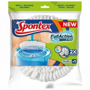 Serpillere - Lavette - Tete Balai Espagnol - Insert de vadrouille Spontex Full Action + Xtra Blanc 19800082