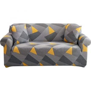 ROCK 2Place Housse de Canap&eacute; Extensible-avec Accoudoir avec 2 taies(145-185cm) - A01