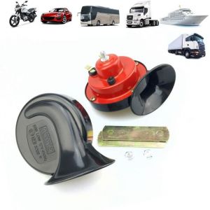 YIYIDA klaxon de voiture Klaxon Super Klaxon &Eacute;lectriqueFort 12V Kit De Klaxon &Eacute;tanche Pour Camion Voiture Moto Et Bateauetc. 2pcs