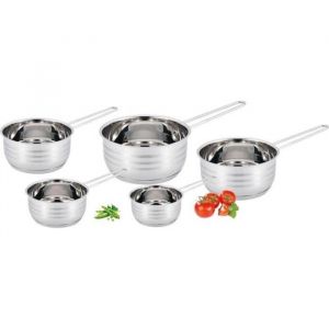 Casseroles - Royal Swiss - Set de 5 - Inox - Tous feux - Diamètres variés