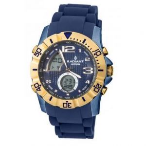 Montre - RADIANT - NEW GEAR RA337603 - Chronographe - Alarme - Silicone Bleu Doré