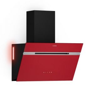Klarstein Alina Hotte de aspirante 60 cm 600 m³/h EEC A Hotte de cuisine Silencieuse Recirculation dair/Évacuation Rouge
