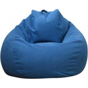 Housse Pouf Poire (Sans Remplissage) Salon/Int&eacute;rieur/Ext&eacute;rieur Bleu Adulte/Enfant L(90x80cm) .