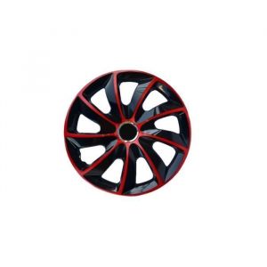 Enjoliveurs de roue - set complet de 4 pièces - NRM Stig Extra - rouge et noir - 17 pouces