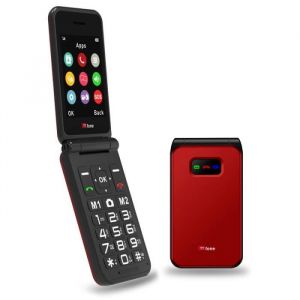 TTfone TT760 4G Mobile à gros boutons pour personnes âgées avec bouton dassistance durgence (Rouge avec câble USB)