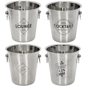 Seau &agrave; glace - Cook Concept - KV7014 - Acier inoxydable - Gris inox bross&eacute; - D22 x H21 cm