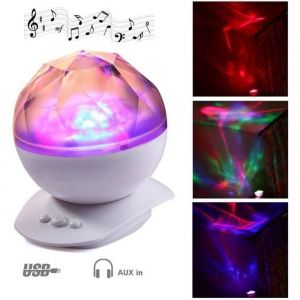 LED Aurores Boréales Veilleuse Projecteur Speaker Filaire Projecteur Lampe Subwoofer Pour Se Détendre Et Fête Décoration dintérieur