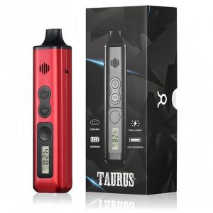 Vaporisateur Taurus pour herbes s&egrave;ches affichage OLED et contr&ocirc;le de la temp&eacute;rature chambre chauffante en c&eacute;ramique(Rouge)