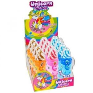 Sucettes Unicorn Dipper Funny Candy &ndash; Bo&icirc;te de 12 pi&egrave;ces