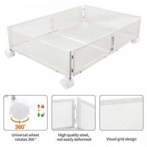OHMG-Bo&icirc;te de rangement sous le lit pour v&ecirc;tements jouets articles divers 60*40*17cm PANIER COULISSANT POUR DRESSING
