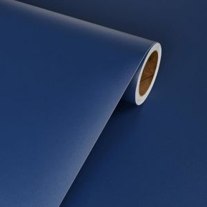 Papier Peint Bleu Roi Uni Papier Adhesif pour Meuble Bleu Fonc&eacute; Imperm&eacute;able Rouleau Adhesif decoratif Cuisine Salle de Bain 40CMx2M