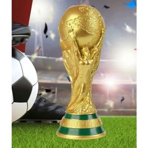 Troph&eacute;e de Football - R&eacute;plique de la Coupe du Monde - R&eacute;sine - 13CM - D&eacute;coration pour Fans