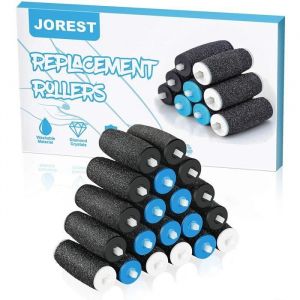 20 Pcs Extra Rugueux Rouleaux de Remplacement Express Pedi R&acirc;pe Electrique Rouleaux de Rechange pour Scholl Velvet Smooth(Noir)