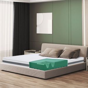 The White Stone Matelas 90x210 cm Orthopédique Antibactérienne - epaisseur 16 cm - Revêtement 3D Air en Fibre Hypoallergénique