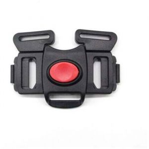 Harnais Sangle Plastique Boucle pour Poussette Chaise Haute 5 Point Harnais de S&eacute;curit&eacute; Clip 33mm (Noir-A)