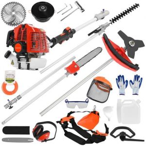 Débroussailleuse thermique à dos - FLASIDU - 5en1 - 2 temps - 8000r/min-9500r/min - 10 pouces