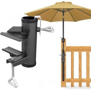 Pied de parasol pour balcon balustrade pied de parasol support de parasol pour balcon terrasse plage chaise longue