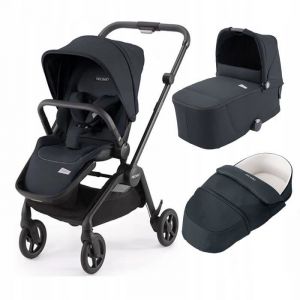 Poussette 3 en 1 Recaro Sadena avec siège promenade + nacelle + nacelle légère